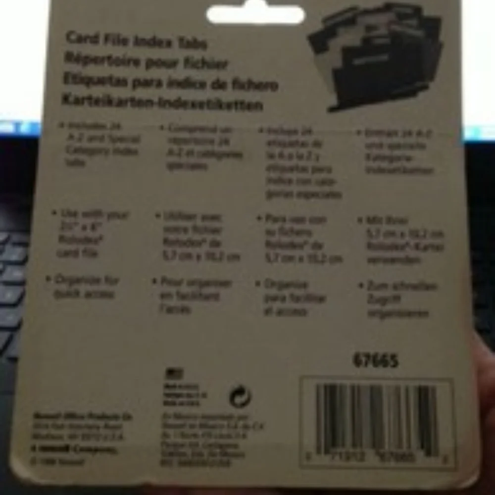 Rolodex Index Tabs Necessities Vintage New in Pac